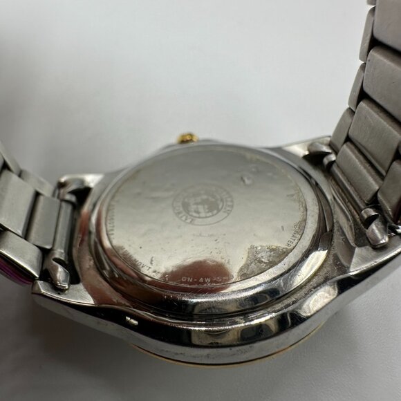 Citizen Eco Drive Watch Women Silver Gold MOP Dial Crystal Bezel Solar Powered - Picture 5 of 13